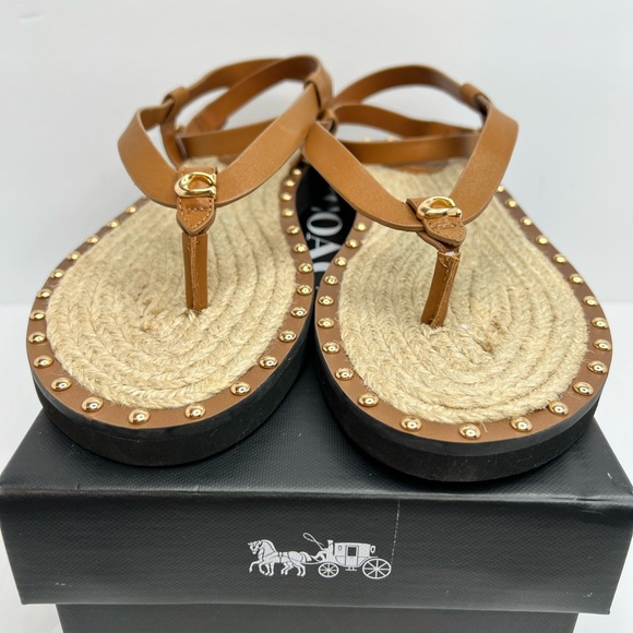 COACH SANDALS, “GRACEY LEATHER “PENNY” COLOR, WOMENS SIZE 6 B, EUR 36.5 B - Picture 3 of 16